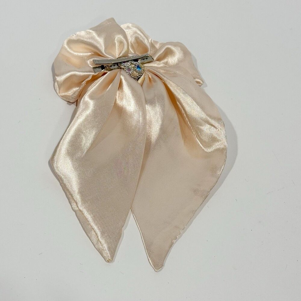 Large Satin Bow Barrettes Women Ribbon Hair Clips Hairpins for Styling - Picture 4 of 16